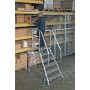 Stabilo Podestleiter fahrbar, einseitig begehbar,  Profilrost mit R13-Stufen, 6 Stufen