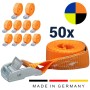 50x stk. Umreifungsgurt 25 mm mit Klemmschloss – 4 m – 400 daN in 5 Farben