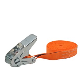 10x stk. Umreifungsgurt 25 mm mit Druckratsche – 6 m – 800 daN Orange 10x stk. Umreifungsgurt 25 mm mit Druckratsche – 6 m – 800 daN Orange