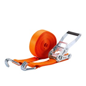 Zurrgurt 5000kg 2-teilig 50mm – 10 m mit Druckratsche und Doppelspitzhaken – 2500daN Orange Zurrgurt 5000kg 2-teilig 50mm – 10 m mit Druckratsche und Doppelspitzhaken – 2500daN Orange