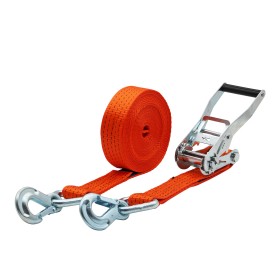 Zurrgurt 4000kg 2-teilig 50mm – 8 m mit Langarm-Druckratsche und Sicherungszurrhaken – 2000daN Orange Zurrgurt 4000kg 2-teilig 50mm – 8 m mit Langarm-Druckratsche und Sicherungszurrhaken – 2000daN Orange