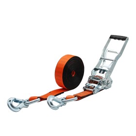 Zurrgurt 5000kg 2-teilig 50mm – 8 m mit Langarm-Zugratsche und Sicherungszurrhaken – 2500daN abriebfest Zurrgurt 5000kg 2-teilig 50mm – 8 m mit Langarm-Zugratsche und Sicherungszurrhaken – 2500daN abriebfest