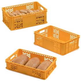 Bäcker-Kasten Gelb, Stapelbar Bäcker-Kasten Gelb, Stapelbar