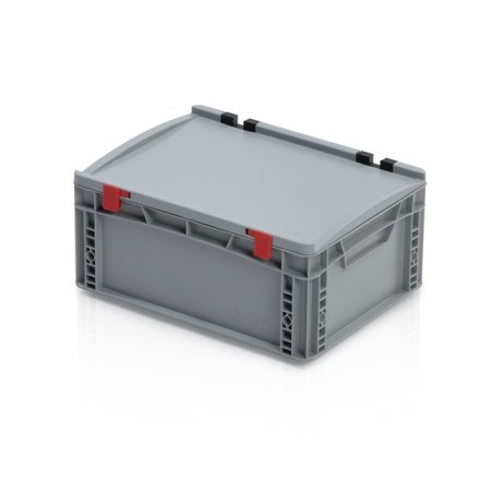 Eurobehälter  - Stapelbehälter mit Deckel Handgriffe geschlossen