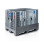 Klappbare Bigbox 120 x 100 x 97.5 cm 3 Kufen - 2x Beladeöffnung