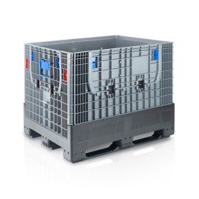 Klappbare Bigbox 120 x 100 x 97.5 cm 3 Kufen - 2x Beladeöffnung