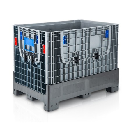 Klappbare Bigbox 120 x 80 x 95 cm 4 Füsse - 2x Beladeöffnung