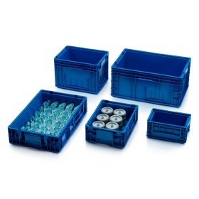 KLT-Behälter Blau handgriffe geschlossen KLT-Behälter Blau handgriffe geschlossen