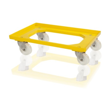 Transportroller 4 Lenkrollen aus rostfreiem Stahl 60 x 40 cm