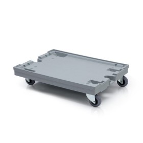 Transportroller 80 x 60 cm 4 lenkbare Gummirollen