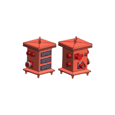 125A Stromverteiler, Baustromverteiler, Standverteiler, CH (IP55)