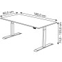 Sitz-Steh-Schreibtisch Move 1, elektrisch höhenverstellbar, 74-123cm (H), 180x80cm