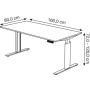 Sitz-Steh-Schreibtisch Move 3, elektrisch höhenverstellbar, 72-120cm (H), 160x80cm