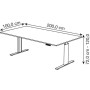 Sitz-Steh-Schreibtisch Move 3, elektrisch höhenverstellbar, 72-120cm (H), 200x100cm
