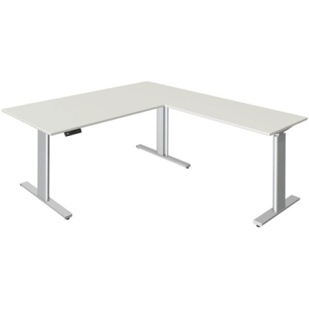 Sitz-Steh Eck-Schreibtisch Move 3, elektrisch höhenverstellbar, 72-120cm (H), 180x80cm