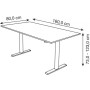 Schreibtisch Move 1 base, elektrisch höhenverstellbar, 73-123cm (H), 160x80cm