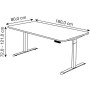 Sitz-Steh-Schreibtisch Move 3 Premium, elektrisch höhenverstellbar, 72-121cm (H), 160x80cm
