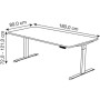 Sitz-Steh-Schreibtisch Move 3 Premium, elektrisch höhenverstellbar, 72-121cm (H), 180x80cm
