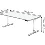 Sitz-Steh-Schreibtisch Move 3, elektrisch höhenverstellbar, 72-120cm (H), 180x80cm