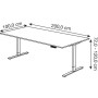 Sitz-Steh-Schreibtisch Move 3, elektrisch höhenverstellbar, 72-120cm (H), 200x100cm
