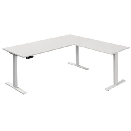 Sitz-Steh Eck-Schreibtisch Move 3, elektrisch höhenverstellbar, 72-120cm (H), 180x80cm