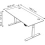 Schreibtisch Move 2 Plus, elektrisch höhenverstellbar, 63-127cm (H), 180x80cm