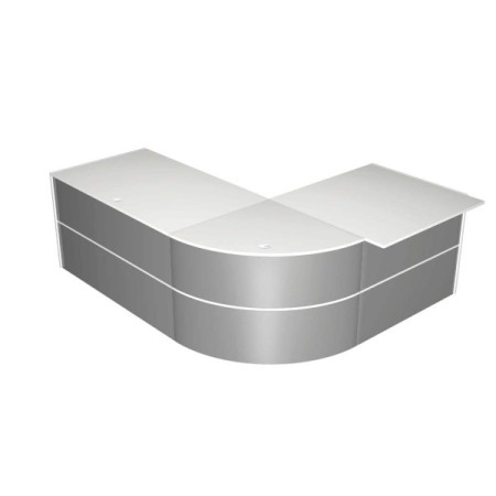 Padua Empfangstheke silber/weiss