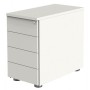Standcontainer Move 4190 Holz weiss, 4 normale Schubladen, abschliessbar