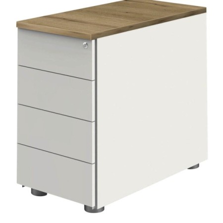 Move Standcontainer weiss, eiche 4 Auszüge