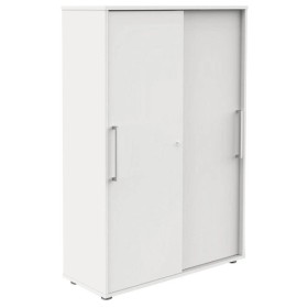Schiebetürenschrank weiss/weiss 3 Fachböden Schiebetürenschrank weiss/weiss 3 Fachböden