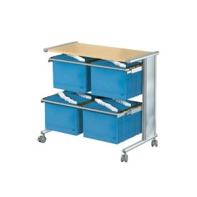 Hängemappenwagen buche/silber