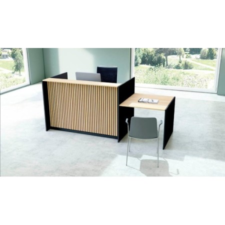 Empfangstheke Marino up & down für 2 Personen, eiche 253,0 x 98,0 x 112,0 cm