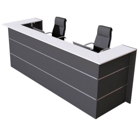 Empfangstheke BARI grau/weiss
