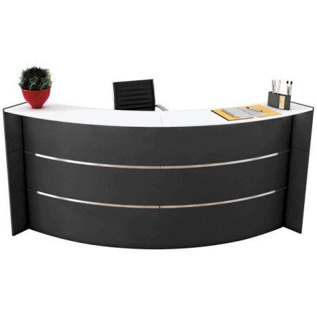 Empfangstheke BARI grau/weiss