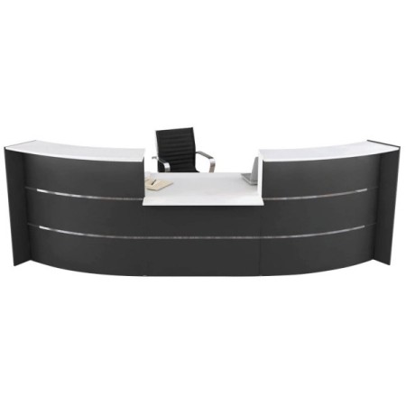 Empfangstheke BARI grau/weiss