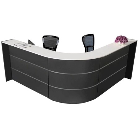 Empfangstheke BARI grau/weiss