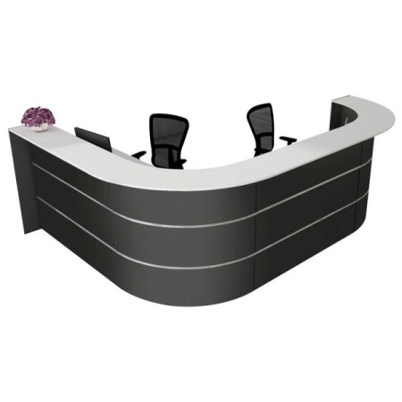 Empfangstheke BARI grau/weiss