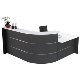 Empfangstheke BARI grau/weiss