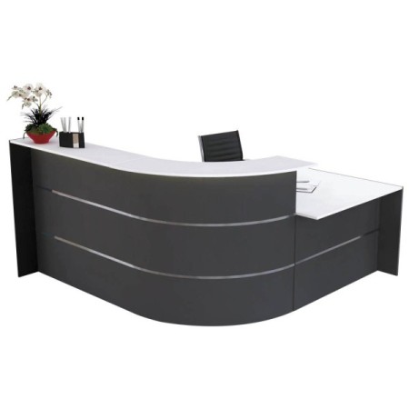 Empfangstheke BARI grau/weiss