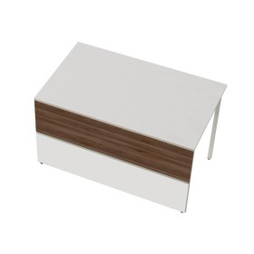 Empfangstheke weiss, nussbaum/weiss 3294