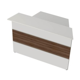 Anbautheke nussbaum, weiss/weiss 3301