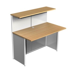 Grundtheke Genua alusilber/buche gerade 116,0 x 70,0 x 115,0 cm (BxTxH)