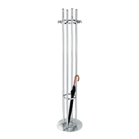 Garderobenständer Aristo 6045, mit 12 Haken, mit Schirmständer, mit Hutablage, Edelstahl, silber Garderobenständer Aristo 6045, mit 12 Haken, mit Schirmständer, mit Hutablage, Edelstahl, silber