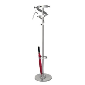 Garderobenständer Ohio 6051, mit 10 Haken, mit Schirmständer, mit Hutablage, Metall, silber Garderobenständer Ohio 6051, mit 10 Haken, mit Schirmständer, mit Hutablage, Metall, silber
