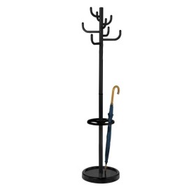Garderobenständer Sierra 6097, mit 8 Haken, mit Schirmständer, Metall, schwarz Garderobenständer Sierra 6097, mit 8 Haken, mit Schirmständer, Metall, schwarz