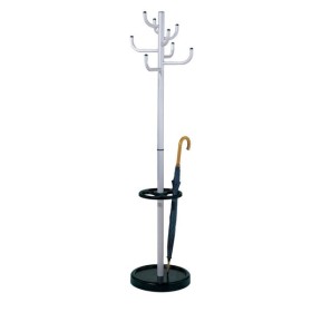 Garderobenständer Sierra 6098, mit 8 Haken, mit Schirmständer, Metall, silber, schwarz Garderobenständer Sierra 6098, mit 8 Haken, mit Schirmständer, Metall, silber, schwarz