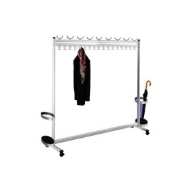 Garderobenständer Multiline 6758, mit 86 Haken, Metall, silber