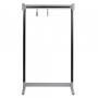 Garderobenständer Montana 6553, mit Hutablage, Metall, silber, schwarz