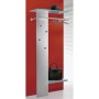 Garderobenständer Kent 6765, mit 4 Haken, mit Hutablage, mit Schuhablage, Glas, silber
