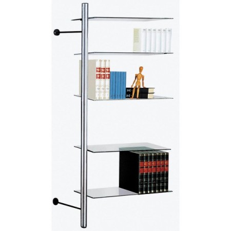 arte Wandregal silber 5 Fachböden